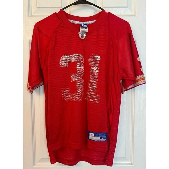 Kansas City Chiefs #31 Holmes Youth Netted Reebok Jersey Size Large - Picture 3 of 9